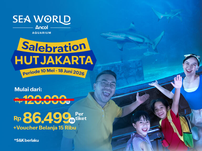 Promo Sea World Ancol HUT Jakarta ke-499, Tiket Mulai Rp86.499